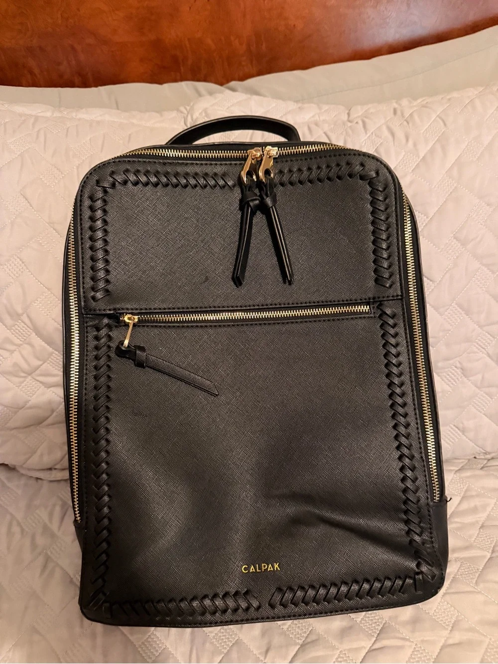 black faux leather backpack gold Brielle 2.0 Convertible Purse for Women | Modern+Chic Coffee and organized compartments Kaya 17 inch Laptop Backpack